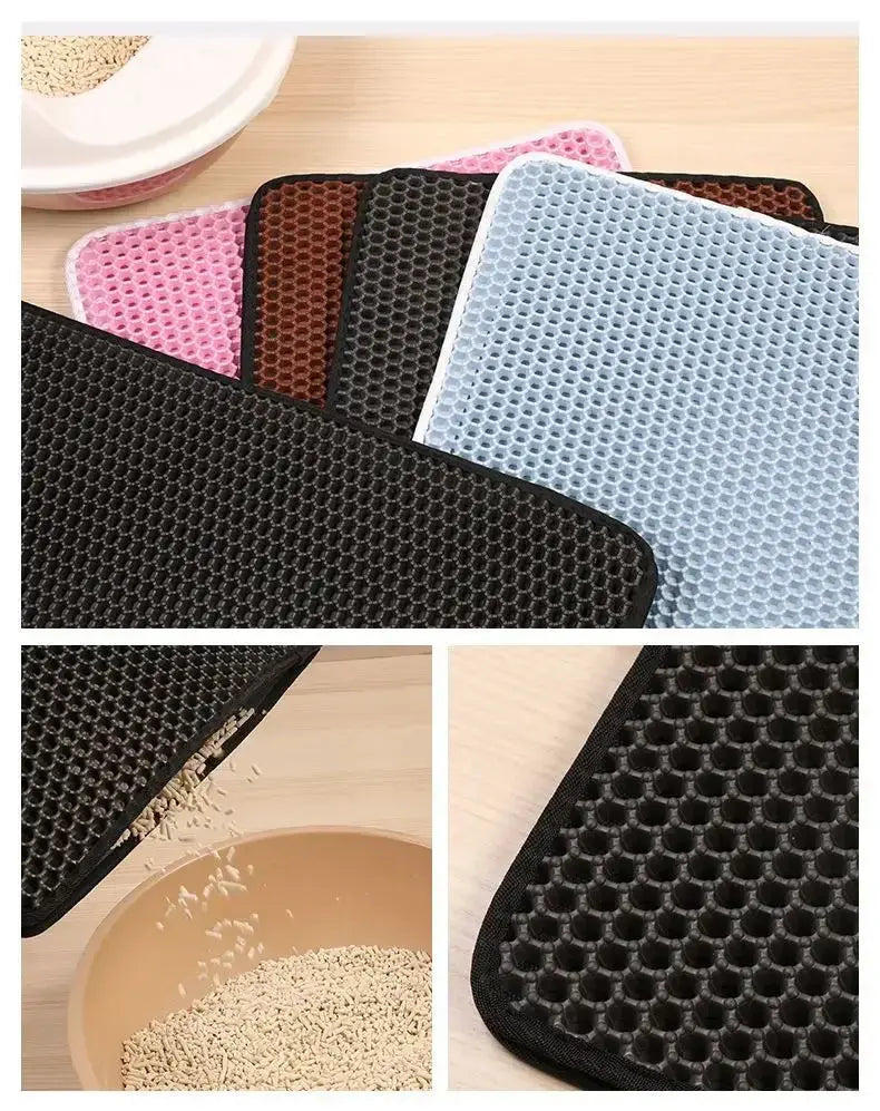 ZM Double-Layer Cat Litter Mat – Waterproof, Non-Slip, Easy Clean Pad WRLDEU SHOP