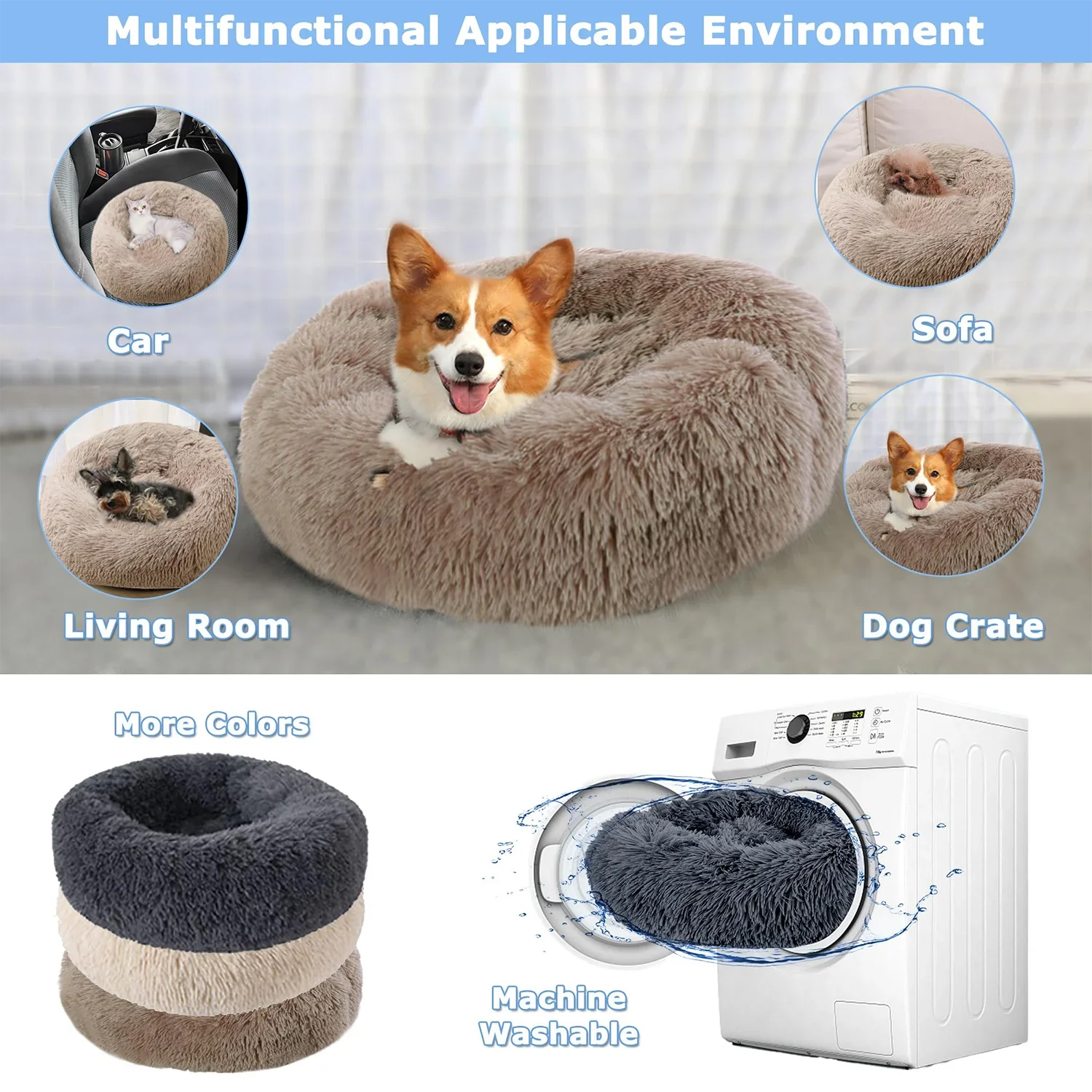 FURREAU™ Plush Donut Bed