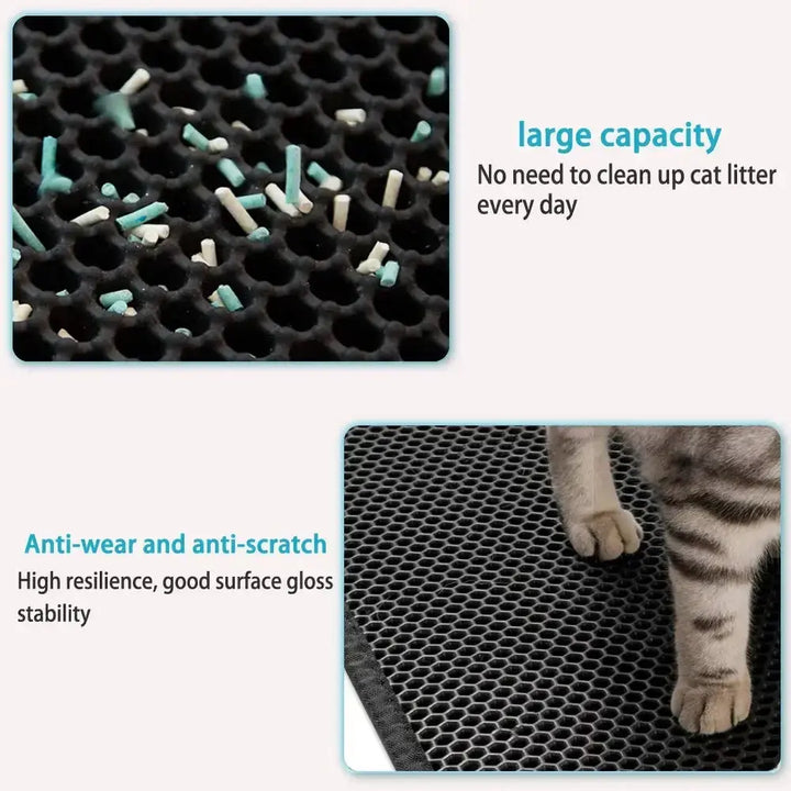 ZM Double-Layer Cat Litter Mat – Waterproof, Non-Slip, Easy Clean Pad WRLDEU SHOP